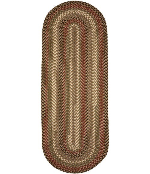 Rhody Mayflower Natural Earth MF53 2 ft. X 4 ft. Oval Runner Rug