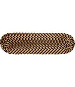 Rhody Mayflower Natural Earth MF53 8 in. X 28 in. Stair Tread Braided Rug