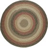 Rhody Mayflower Forest Green MF63 10 ft. X 10 ft. Round Braided Rug