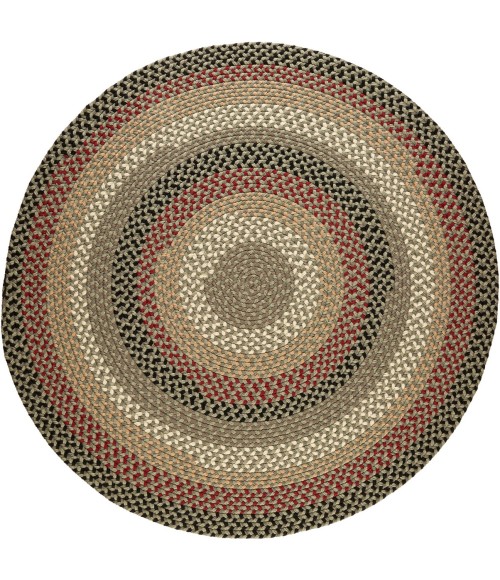 Rhody Mayflower Forest Green MF63 10 ft. X 10 ft. Round Rug