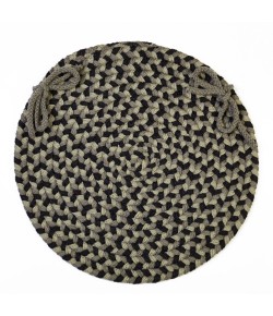 Rhody Mayflower Forest Green MF63 15 in. X 15 in. Chair Pad Set-of-4 Braided Rug