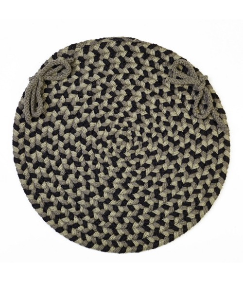 Rhody Mayflower Forest Green MF63 15 in. X 15 in. Chair Pad Set-of-4 Rug