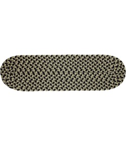 Rhody Mayflower Forest Green MF63 8 in. X 28 in. Stair Tread Set-of-13 Braided Rug