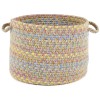 Rhody Playtime SandBeige PT03 18 in. X 12 in. Basket Braided Rug