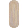 Rhody Playtime SandBeige PT03 2 ft. X 4 ft. Oval Runner Braided Rug