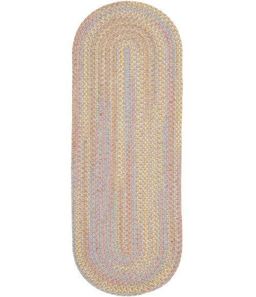 Rhody Playtime SandBeige PT03 2 ft. X 4 ft. Oval Runner Rug