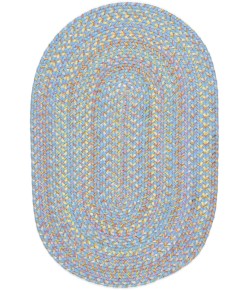 Rhody Playtime Aqua Blue PT07 3 ft. X 5 ft. Oval Braided Rug