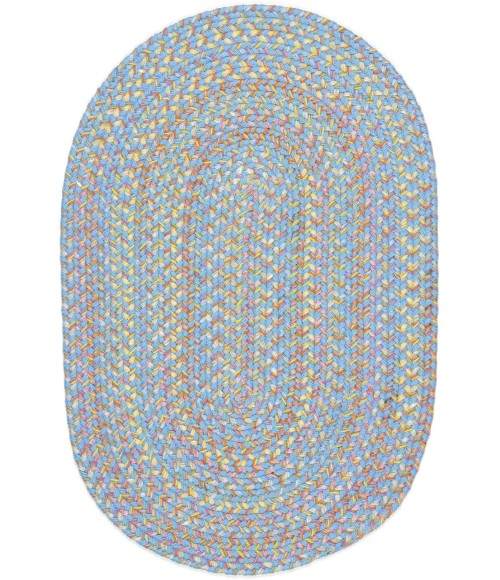 Rhody Playtime Aqua Blue PT07 3 ft. X 5 ft. Oval Rug