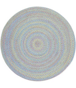 Rhody Playtime Aqua Blue PT07 10 ft. X 10 ft. Round Braided Rug