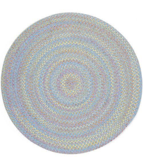Rhody Playtime Aqua Blue PT07 6 ft. X 6 ft. Round Rug