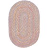 Rhody Playtime Pink PT08 3 ft. X 5 ft. Oval Braided Rug