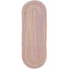 Rhody Playtime Pink PT08 2 ft. X 4 ft. Oval Runner Braided Rug