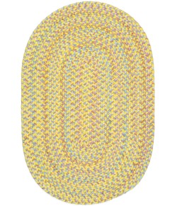 Rhody Playtime Yellow PT14 4 ft. X 6 ft. Oval Braided Rug