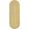 Rhody Playtime Yellow PT14 2 ft. X 4 ft. Oval Runner Braided Rug