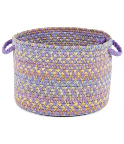 Rhody Playtime Violet PT15 18 in. X 12 in. Basket Braided Rug