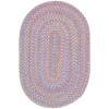 Rhody Playtime Violet PT15 3 ft. X 5 ft. Oval Braided Rug