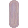 Rhody Playtime Violet PT15 2 ft. X 4 ft. Oval Runner Braided Rug