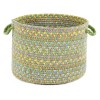 Rhody Playtime Lime PT44 18 in. X 12 in. Basket Braided Rug
