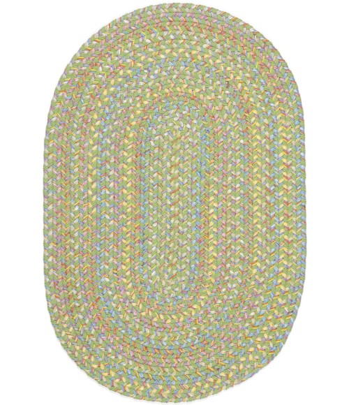 Rhody Playtime Lime PT44 3 ft. X 5 ft. Oval Rug
