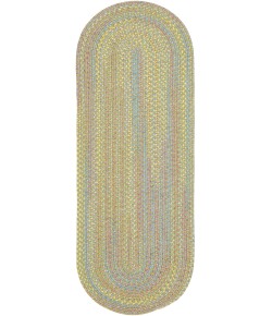 Rhody Playtime Lime PT44 2 ft. X 4 ft. Oval Runner Braided Rug