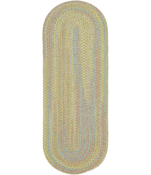 Rhody Playtime Lime PT44 2 ft. X 4 ft. Oval Runner Rug