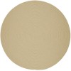 Rhody Solid Poly Cream S001 10 ft. X 10 ft. Round Braided Rug