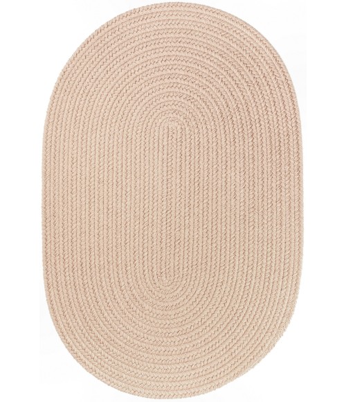 Rhody Solid Poly Beige S003 8 ft. X 11 ft. Oval Rug