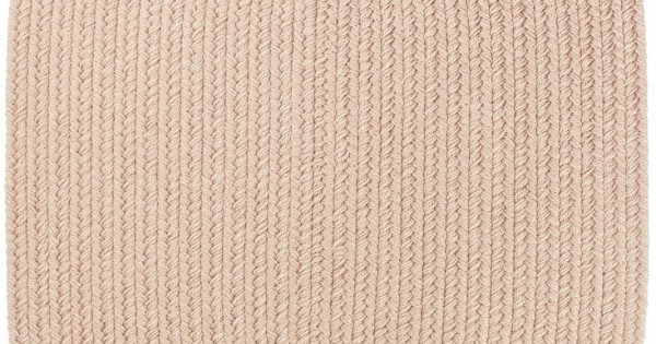 Rhody Solid Poly Beige Rug S003 8 ft. X 11 ft. Oval - Rugs Town
