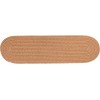 Rhody Solid Poly Camel S006 8 in. X 28 in. Stair Tread Braided Rug