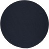 Rhody Solid Poly Navy S012 6 ft. X 6 ft. Round Braided Rug