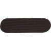 Rhody Solid Poly Black S016 8 in. X 28 in. Stair Tread Braided Rug