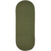 Rhody Solid Poly Olive S017 2 ft. X 6 ft. Oval Runner Braided Rug
