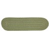 Rhody Solid Poly Olive S017 8 in. X 28 in. Stair Tread Braided Rug