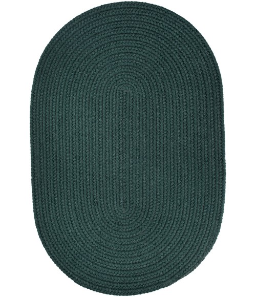 Rhody Solid Poly Spruce Green S018 2 ft. X 3 ft. Oval Rug
