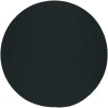 Rhody Solid Poly Spruce Green S018 6 ft. X 6 ft. Round Braided Rug
