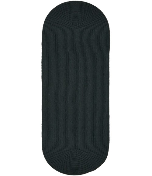 Rhody Solid Poly Spruce Green S018 2 ft. X 6 ft. Oval Runner Rug