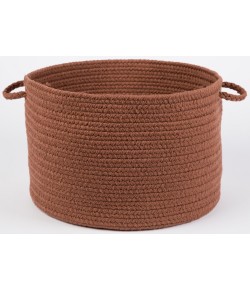 Rhody Solid Poly Almond S019 18 in. X 12 in. Basket Braided Rug