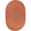 Rhody Solid Poly Almond S019 10 ft. X 13 ft. Oval Braided Rug