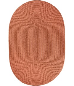 Rhody Solid Poly Almond S019 10 ft. X 13 ft. Oval Braided Rug