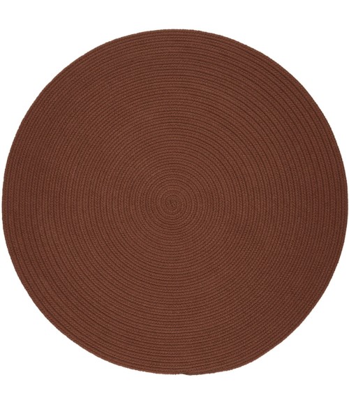 Rhody Solid Poly Almond S019 10 ft. X 10 ft. Round Rug