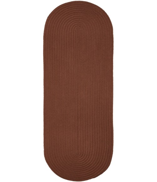 Rhody Solid Poly Almond S019 2 ft. X 4 ft. Oval Runner Rug