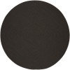 Rhody Solid Poly Brown Velvet S027 6 ft. X 6 ft. Round Braided Rug