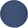Rhody Solid Poly Marina Blue S028 6 ft. X 6 ft. Round Braided Rug