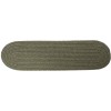Rhody Solid Poly Dark Sage S029 8 in. X 28 in. Stair Tread Set-of-13 Braided Rug