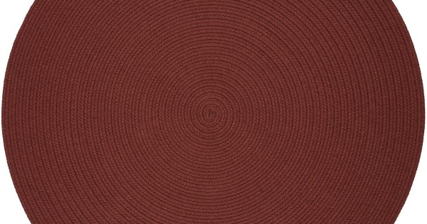 Rhody Solid Poly Terra Cotta Rug S033 10X10 Round - Rugs Town