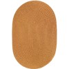 Rhody Solid Poly New Gold S036 7 ft. X 9 ft. Oval Braided Rug