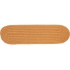 Rhody Solid Poly New Gold S036 8 in. X 28 in. Stair Tread Set-of-13 Braided Rug