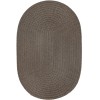 Rhody Solid Poly Moonstone S037 7 ft. X 9 ft. Oval Braided Rug