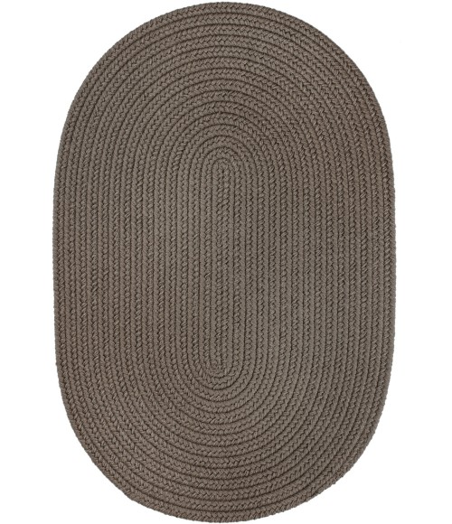 Rhody Solid Poly Moonstone S037 10 ft. X 13 ft. Oval Rug