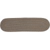 Rhody Solid Poly Moonstone S037 8 in. X 28 in. Stair Tread Set-of-13 Braided Rug